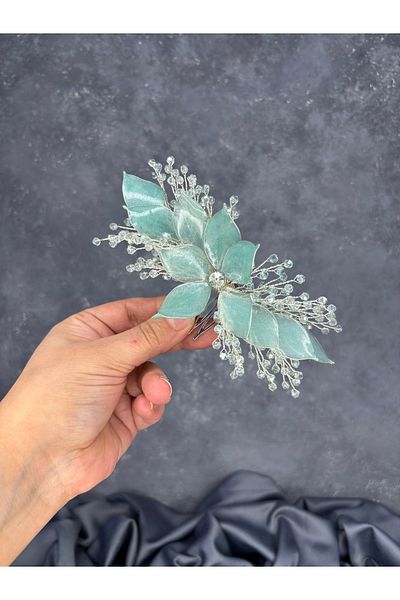 Hayalperest boncuk Pearlescent Essence Scalloped Bridal Hair Accessory