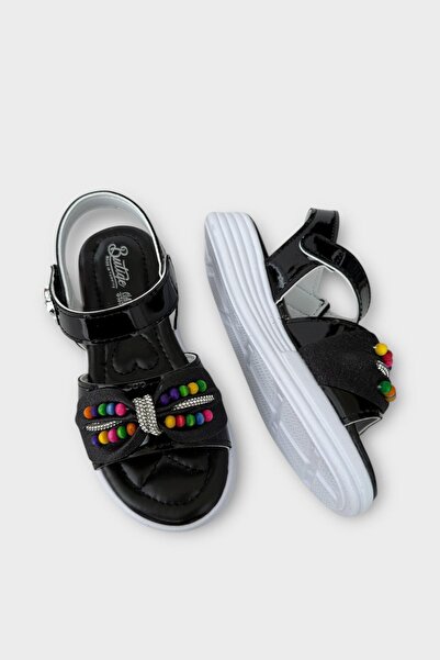 Liger Girl's Summer Wedding Ceremony Stylish Sandals Shoes Black