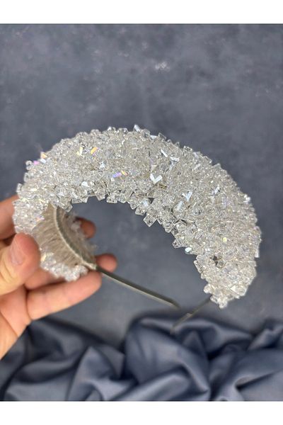 Hayalperest boncuk Asu Shiny Bead Detailed Henna Night Bridal Crown