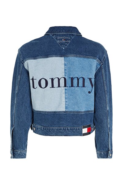 Tommy Hilfiger Men Denim Medium Denim Flag Crop Jacket