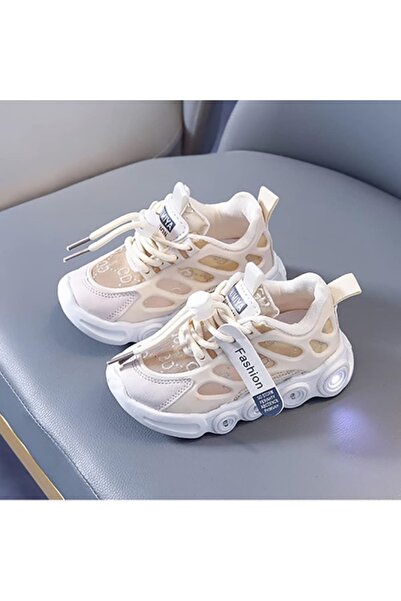 Bebelul Cream sneakers with lights - Lorena