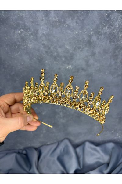 Hayalperest boncuk Liyan Fine Embroidered Bridal Crown Henna Night Accessory