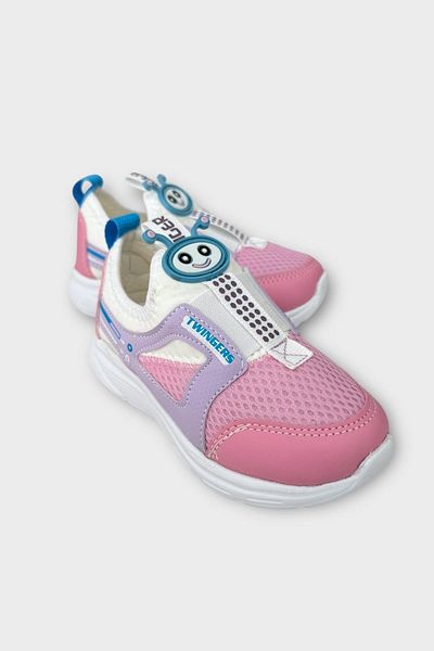 Liger Children's Airfile Light Sole Nursery Home School Sports Shoes White - Pink