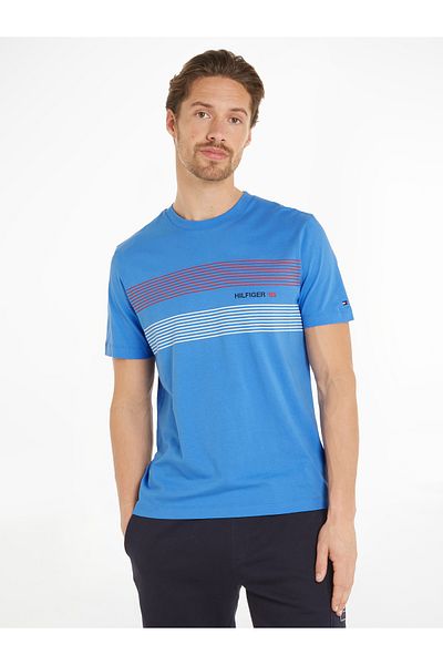 Tommy Hilfiger Men Blue Short Sleeve T-Shirt