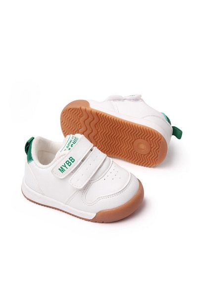 Superbaby Adidasi albi cu verde - My fashion