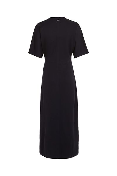 Tommy Hilfiger Women Blue Shiny Interlock Flare Dress