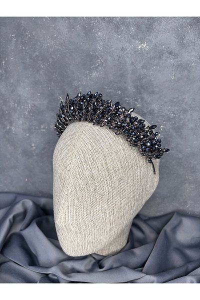 Hayalperest boncuk Stylish Bridal Crown Decorated with Steaming Crystal Beads