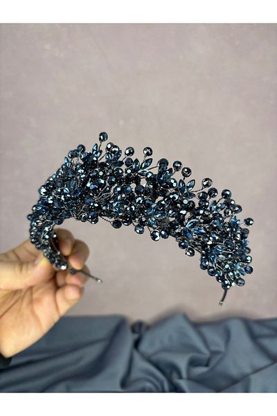 Hayalperest boncuk İlsu Elegant Bead Detailed Henna Night Bridal Crown