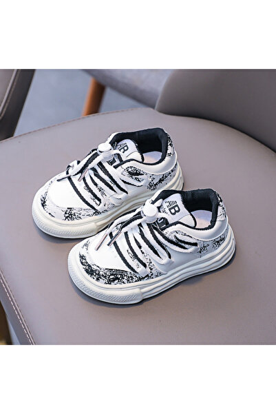 Superbaby Adidasi albi cu negru in degrade