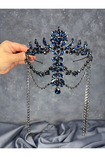 Hayalperest boncuk Almeda Moving Dangle Bridal Henna Crown Fascia Model