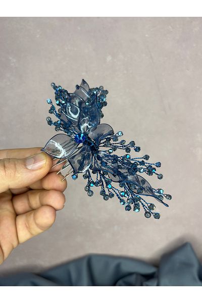 Hayalperest boncuk Özün Detailed Scalloped Bridal Hairpin