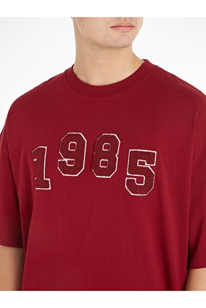 Tommy Hilfiger Men Red Short Sleeve Oversized T-Shirt