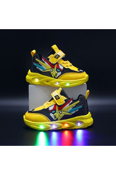 Superbaby Adidasi galbeni cu luminite - Robot