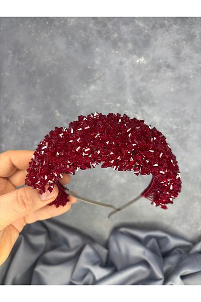 Hayalperest boncuk Asu Intensive Bead Embroidered Bridal Henna Crown