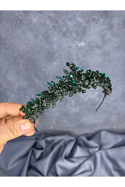 ESPEREST إكسسوار الزفاف على شكل تاج الحناء المطرز من دورو