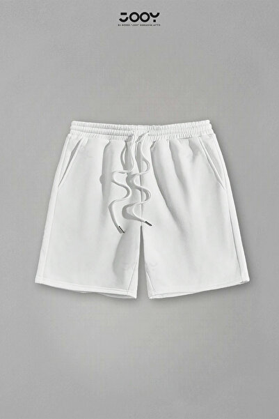 Jooy Set of 2 Striped Half Zipper T-Shirt White Shorts Set