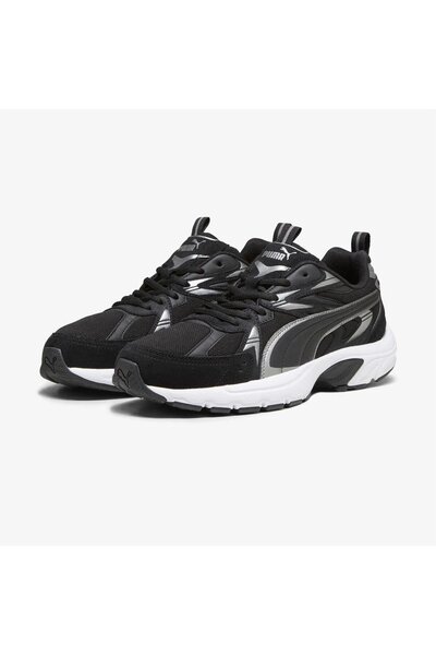 Puma 393489 01 Milenio Tech Suede Siyah-Gümüş-K.Gri Erkek Spor Ay