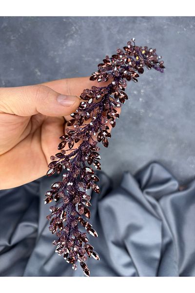 Hayalperest boncuk Laurel Bridal Crown Hair and Turban Accessory