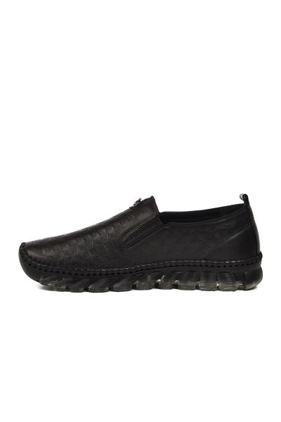 AYAKMOD 0002 Z Black Genuine Leather Women's Casual Shoes