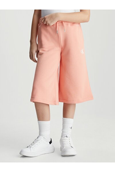Calvin Klein Girls Pink CK Logo Culotte Sweatpants