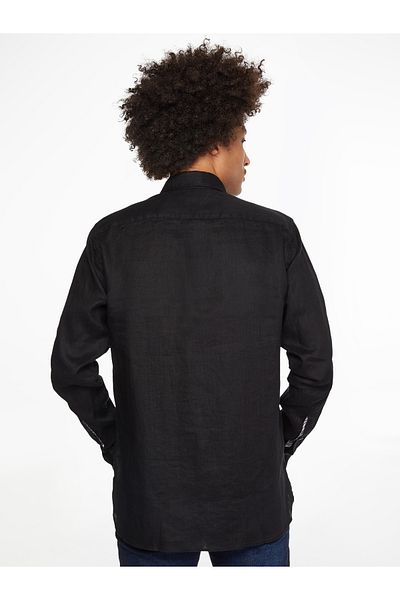 Tommy Hilfiger Mens Black WCC Premium Linen Shirt