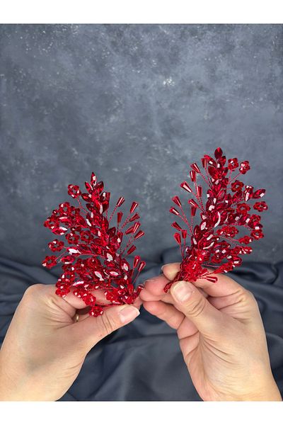 Hayalperest boncuk Selis Double Sided Bridal Henna Crown Hair Accessory