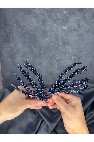 Hayalperest boncuk Double Sided Comb Büge Bridal Hair Accessory