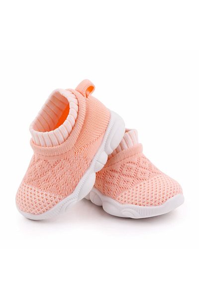 Superbaby Mocasini roz banan cu talpa antiderapanta