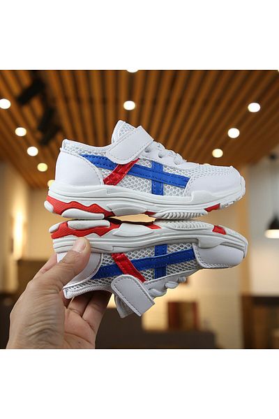 Superbaby Adidasi albi cu dungi