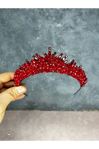 Hayalperest boncuk Edis Elegant Bead Decorated Henna Crown Bridal Accessory