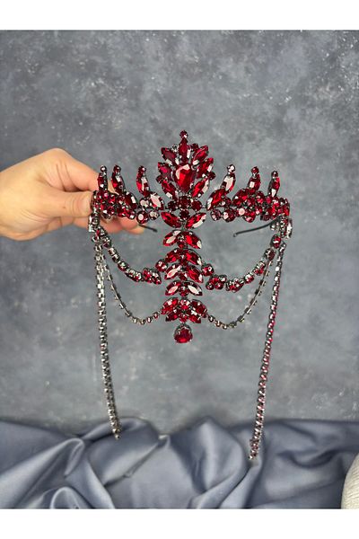 Hayalperest boncuk Almeda Moving Dangle Bridal Henna Crown Fascia Model