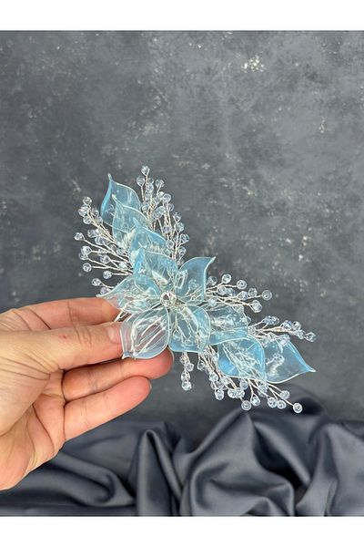 Hayalperest boncuk Özün Detailed Scalloped Bridal Hairpin