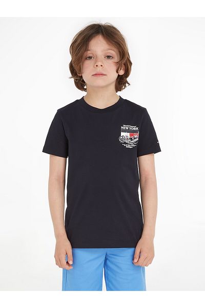 Tommy Hilfiger Boys Blue Short Sleeve T-Shirt