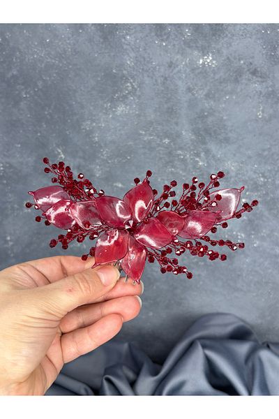 Hayalperest boncuk Özün Detailed Scalloped Bridal Hairpin