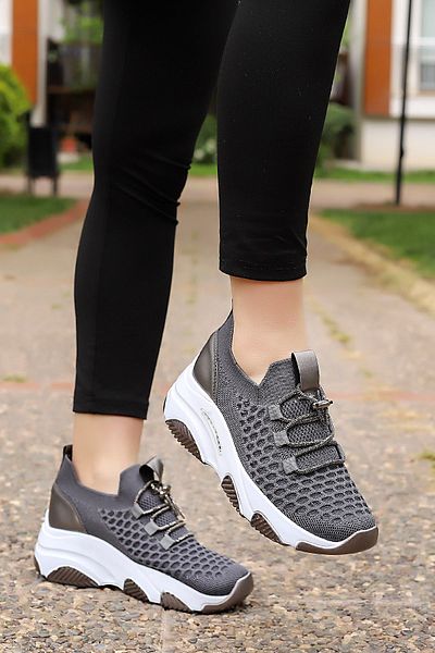 kajal ayakkabı Dnr 101 Stone Laced Knitwear Shoes