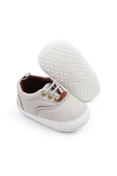 Superbaby Gray lace-up shoes for babies