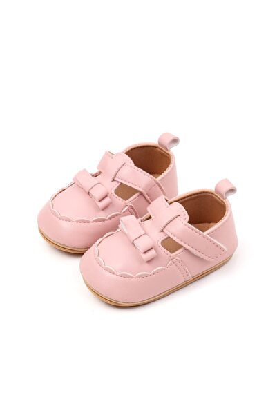 Superbaby Pantofiori roz cu funda si model