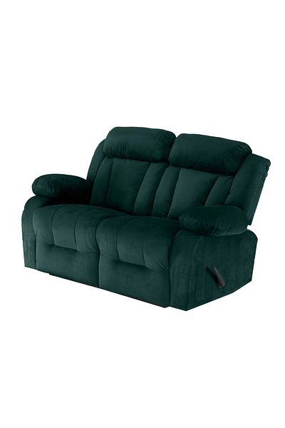 Lazy Vibes MNZ5 | Velvet Double ReclinerChair 159x77x104 cm - Dark Green