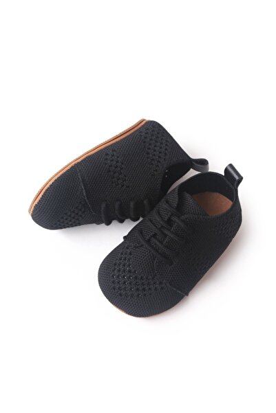 Bebelul Black crocheted baby shoes