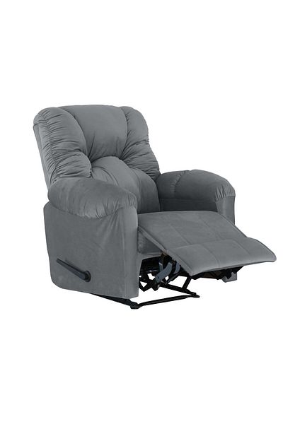 American Polo | Velvet Classic Recliner Chair - Grey -92×78x103