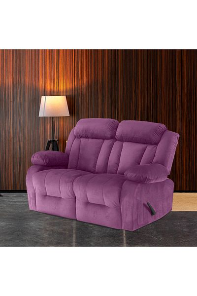 Lazy Vibes MNZ5 | Velvet Double ReclinerChair 159x77x104 cm - Light Purple