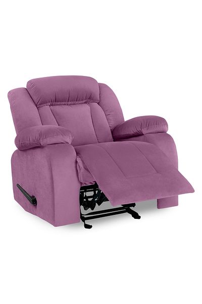 Lazy Vibes MNZ5 | Velvet Rocking Recliner Chair - Light Purple