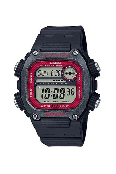 Casio CASIO Men's Resin Digital Watch DW-291H-1BVDF - 51 mm - Black