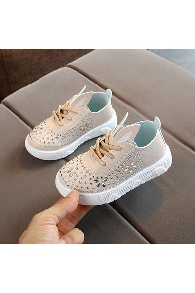 Superbaby Pantofi crem cu strasuri