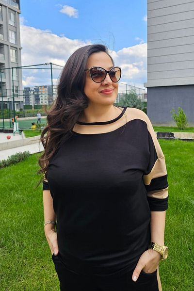 sinemisxxl بدلة فيسكوز كريستال بيج أسود مقاس كبير