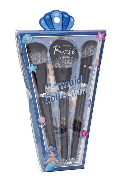 Roesıa Rose Cosmetics Rose Collection 3 Makeup Brush Set