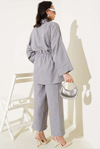 VOLT CLOTHİNG Women's Elastic Waist Chest Pocket Double Suit