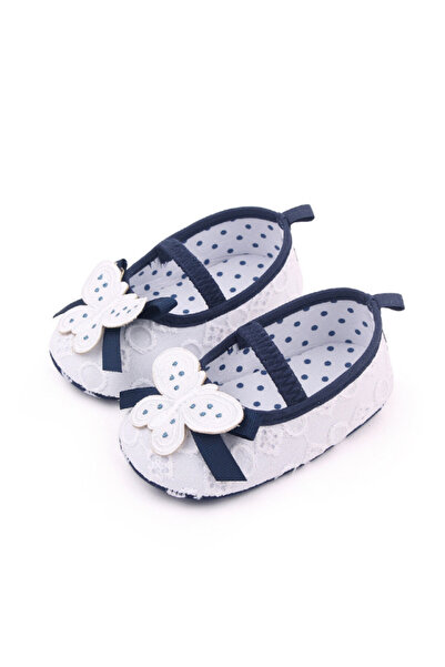 Bebelul White and navy blue shoes - Butterfly