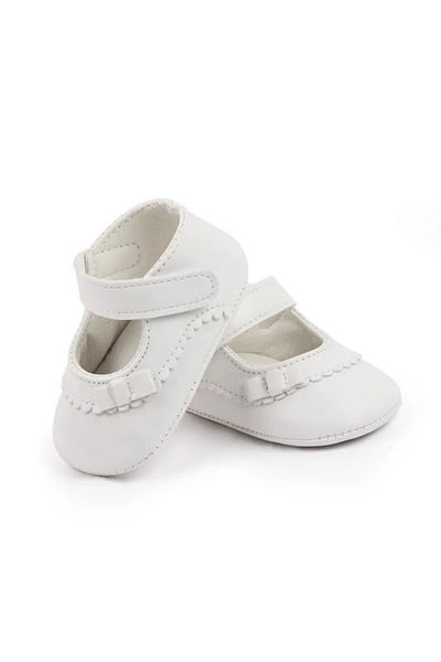 Superbaby Pantofiori albi cu fundita - Bella