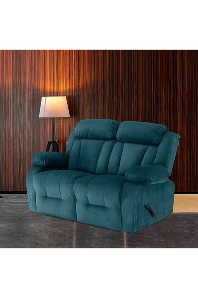 Lazy Vibes MNZ5 | Velvet Double ReclinerChair 159x77x104 cm - Dark Turquoise